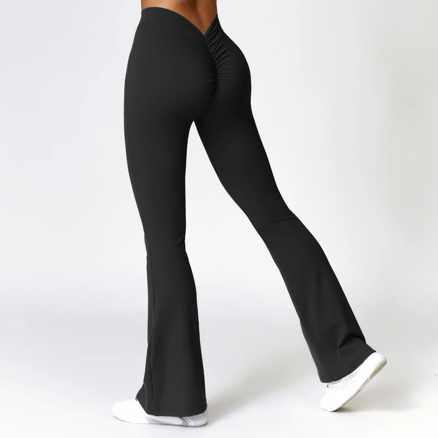 V-Shaped Hip Yoga Pants Flare Leggings Women High Waist Wide Leg Pants Women Gym Fitness Sports Flared Pant Dance Trousers
