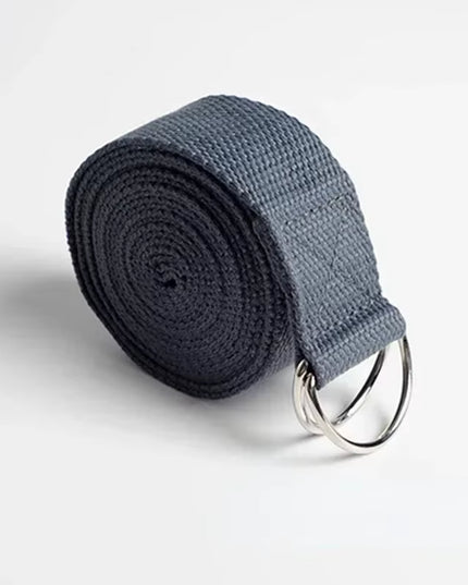 1.8Mx3.8Cm Adjustable D-Ring Buckle Yoga Strap Gives Flexibility for Yoga Stretching Durable Cotton Exercise Straps