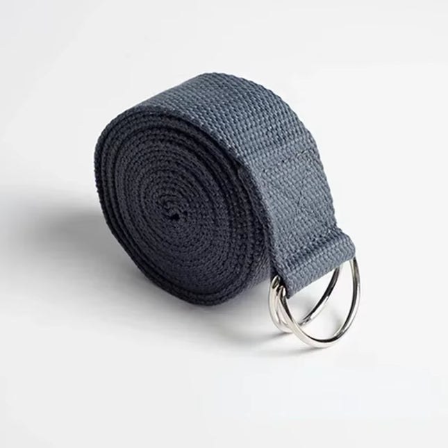 1.8Mx3.8Cm Adjustable D-Ring Buckle Yoga Strap Gives Flexibility for Yoga Stretching Durable Cotton Exercise Straps