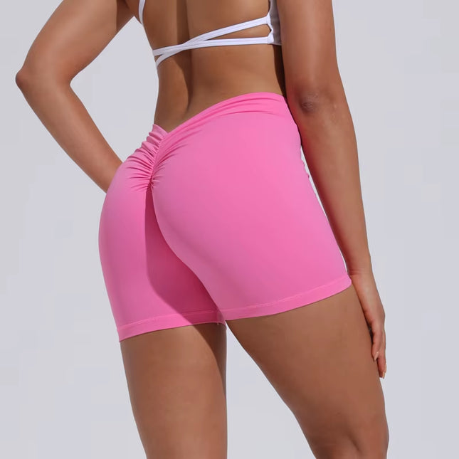 DIAS FIT JOY V-Back Shorts High Waisted Hip Lifting Yoga Shorts Women'S Nylon Tight Fitting Shorts Training Sports Fitness Pants