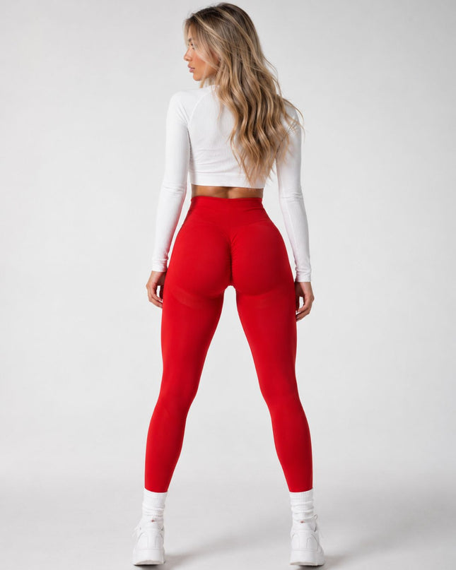 Peach Shaped Leggings - Röd
