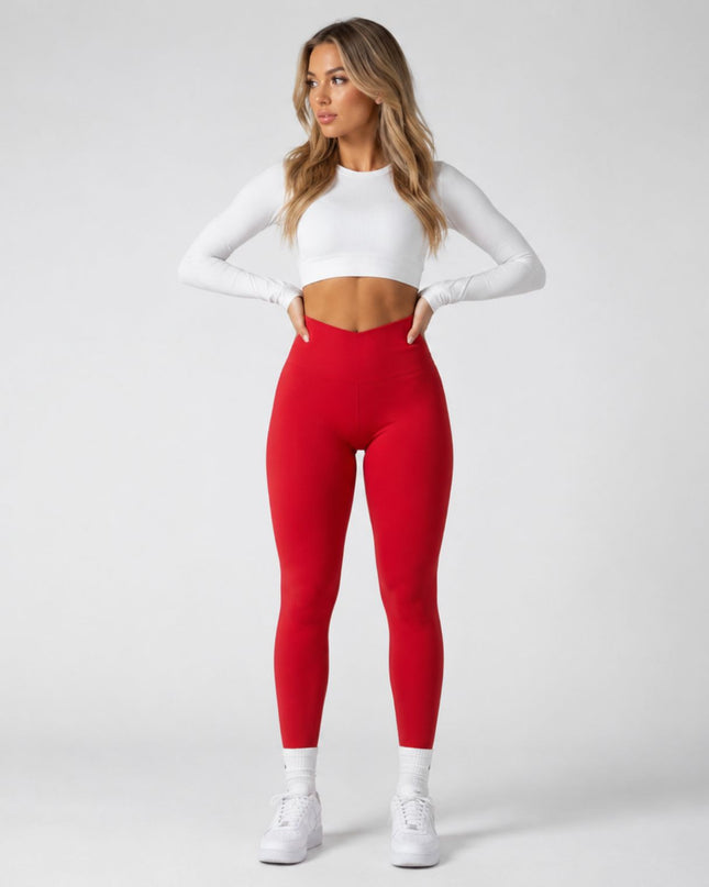 Peach Shaped Leggings - Röd