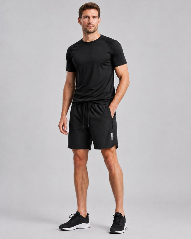 Apex Shorts - Svarta träningsshorts för män
