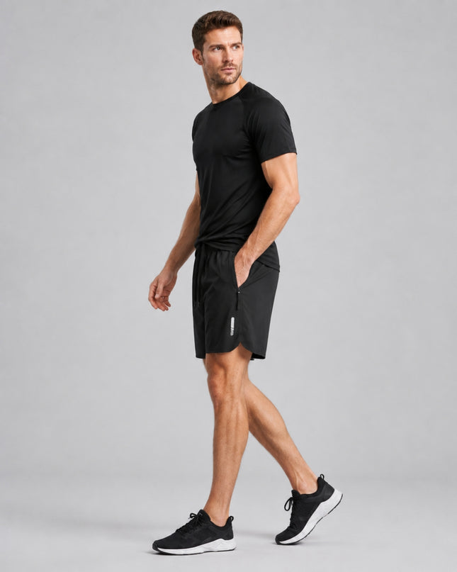 Apex Shorts - Svarta träningsshorts för män
