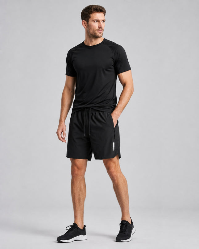 Apex Shorts - Svarta träningsshorts för män
