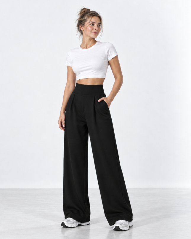 Wide Flare Pants – Yogabyxor med hög midja