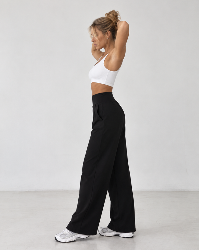Wide Flare Pants – Yogabyxor med hög midja