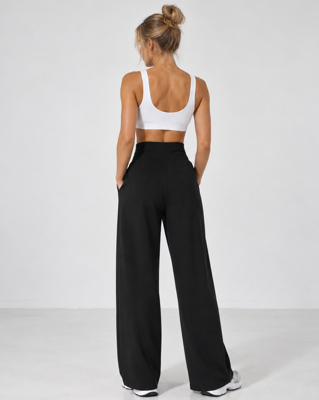 Wide Flare Pants – Yogabyxor med hög midja