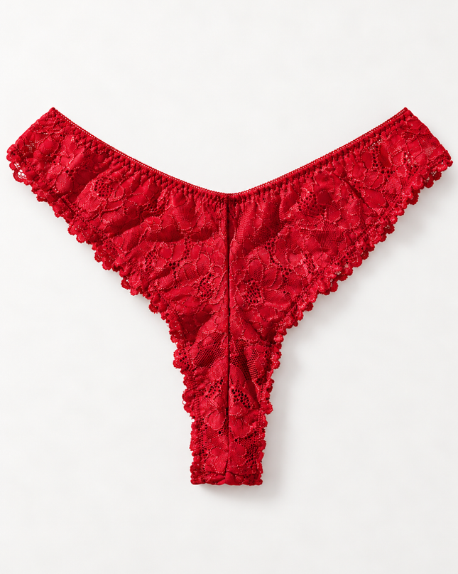 Scarlet Lace Set – Rött nattlinne i spets