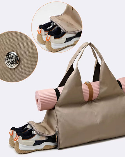 Women Yoga Mat Pad Bag Gym Sports Training Shoulder Bag Fitness Dance Travel Storage Bags Female Tote Dry Wet Handbags Weekend