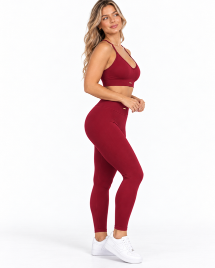 Peach 2.0 – Set med hög midja - Röd