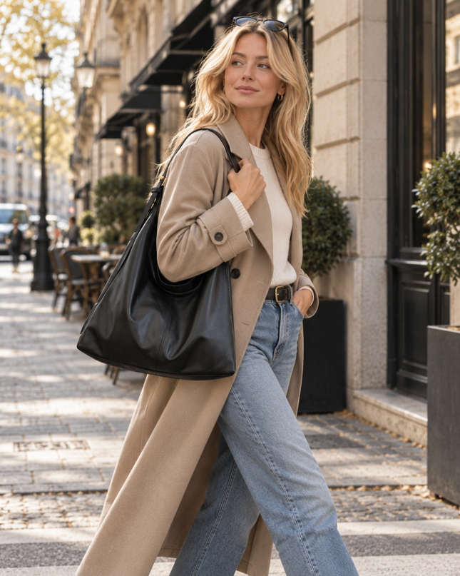 Everyday Tote Bag – Stor axelväska - Svart