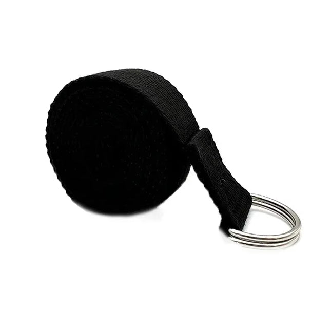 1.8Mx3.8Cm Adjustable D-Ring Buckle Yoga Strap Gives Flexibility for Yoga Stretching Durable Cotton Exercise Straps