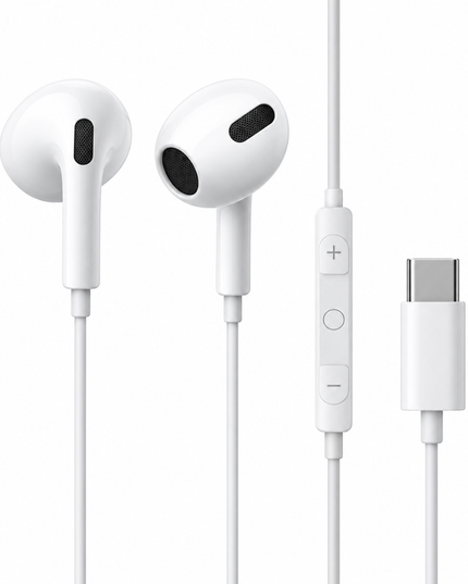 USB-C Hörlurar med Mikrofon – In-ear med kabel