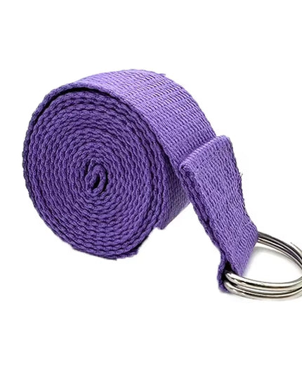 1.8Mx3.8Cm Adjustable D-Ring Buckle Yoga Strap Gives Flexibility for Yoga Stretching Durable Cotton Exercise Straps
