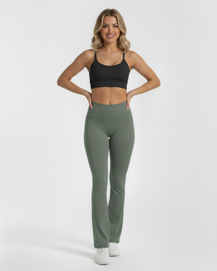 Elevate Flare Leggings - Green 