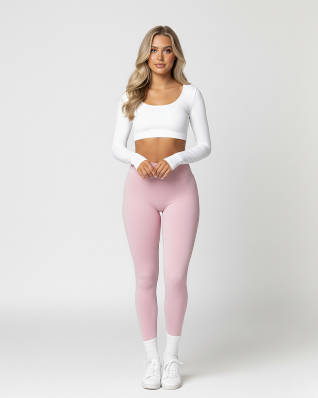 Core High Waist Leggings - Rosa