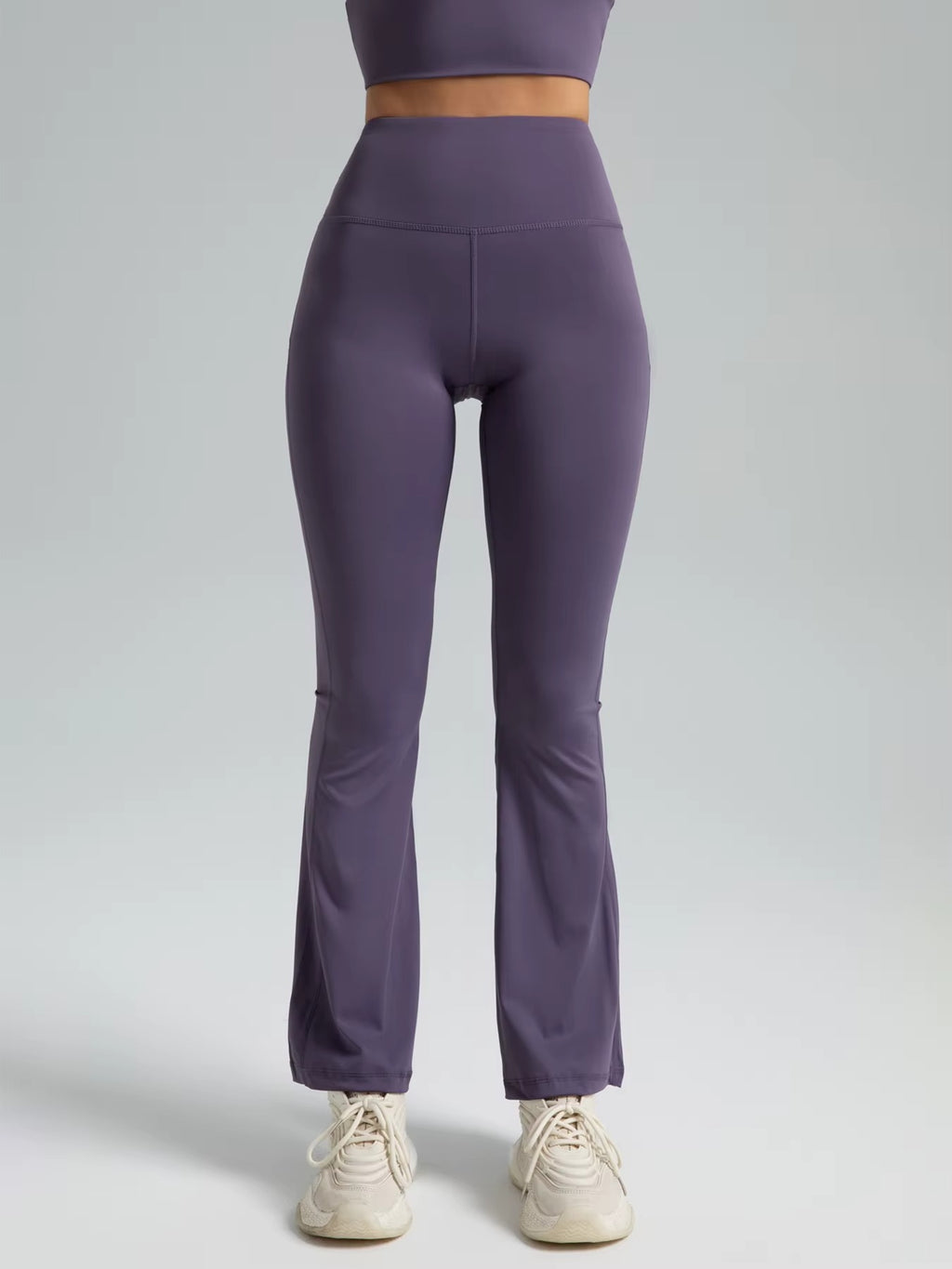 Flow Flare Pants - Plommon
