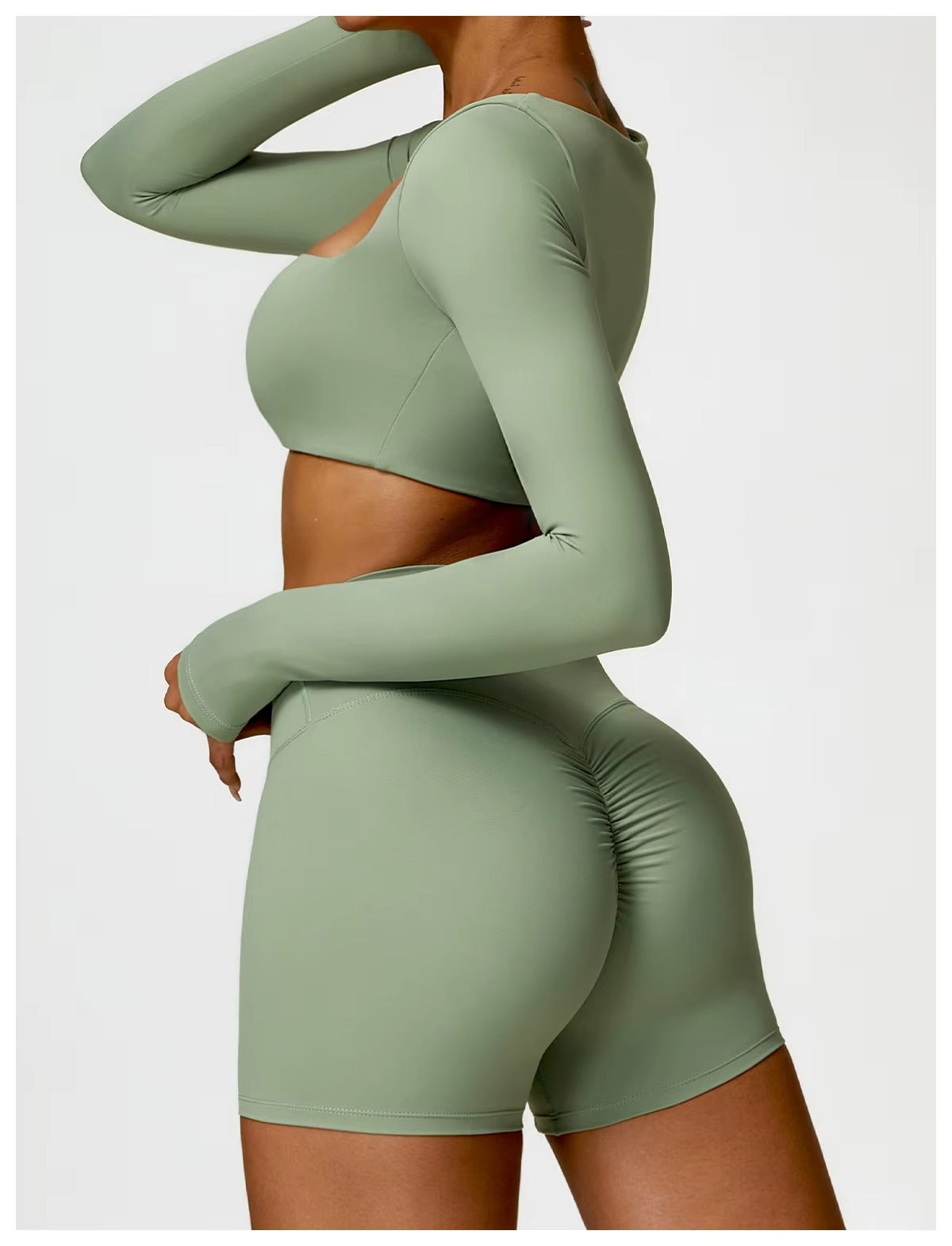 Dynamic Yoga Set - Shorts - Grön