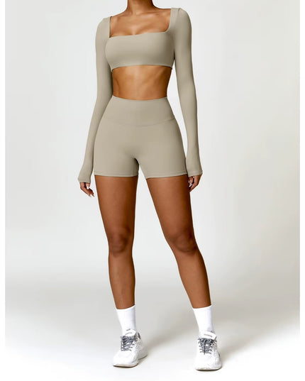 Dynamic Yoga Set - Shortsit - Sand