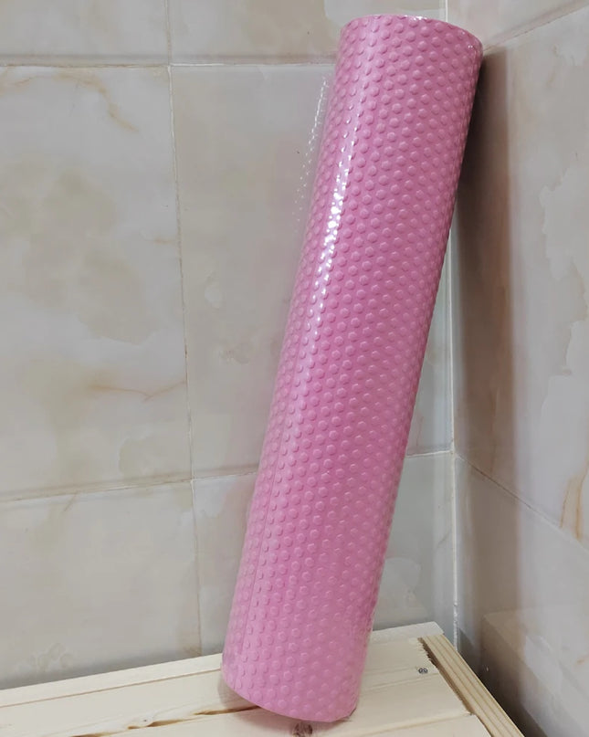 Yoga Roller round Enhanced Home Workouts EVA Foam Cylinder Hexagonal Roller for Pilates Exercise Diameter 9.5Cm Length 45Cm