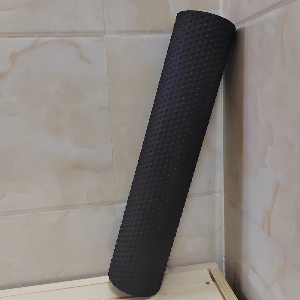 Yoga Roller round Enhanced Home Workouts EVA Foam Cylinder Hexagonal Roller for Pilates Exercise Diameter 9.5Cm Length 45Cm