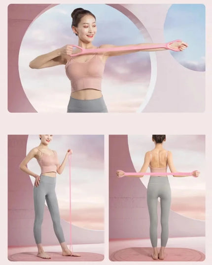 8-Shaped Fitness Resistance Band Sports Workout Elastic Band Home Fitness Rubber Pull Rope Yoga Training Exercise Gym Equipment