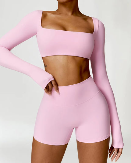 Dynamic Yoga Set - Shorts - Pink 