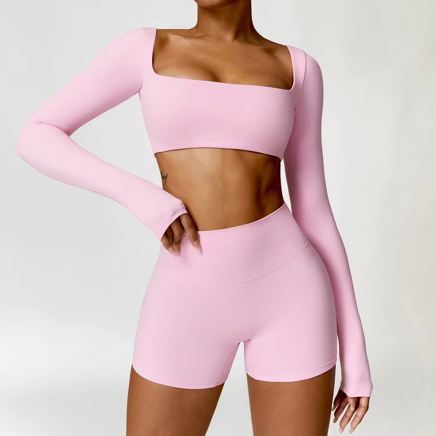 Dynamic Yoga Set - Shorts - Rosa