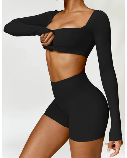 Dynamic Yoga Set - Shorts -  Musta