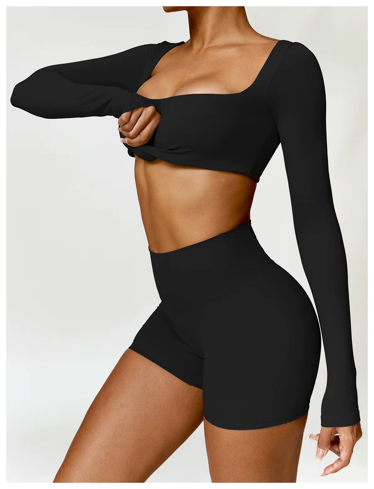 Dynamic Yoga Set - Shorts - Svart