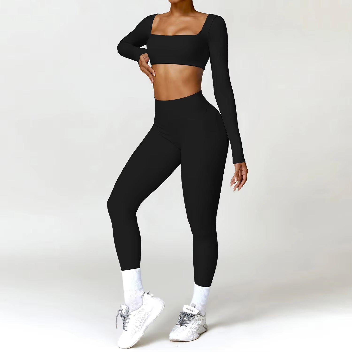 Core Yoga Set - Tights - Svart