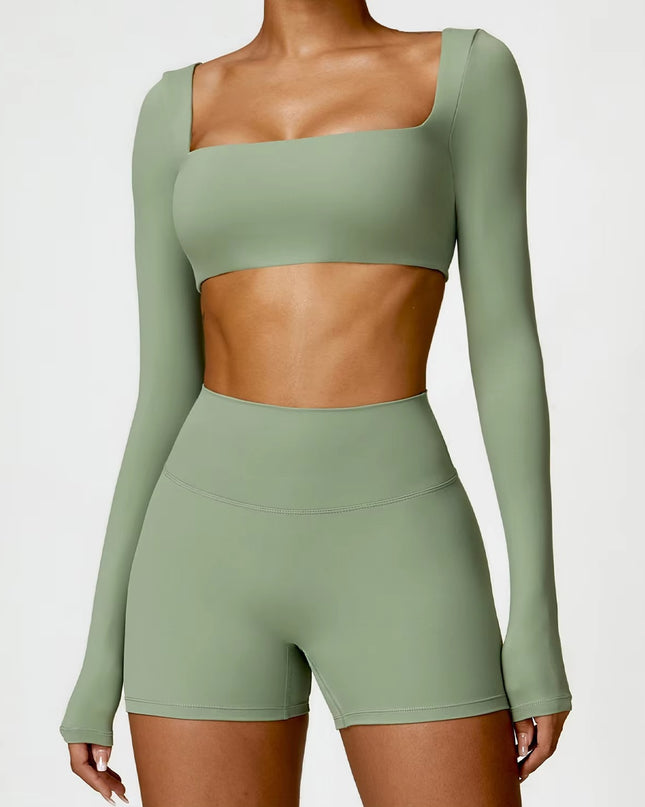 Dynamic Yoga Set - Shorts - Baby Blue