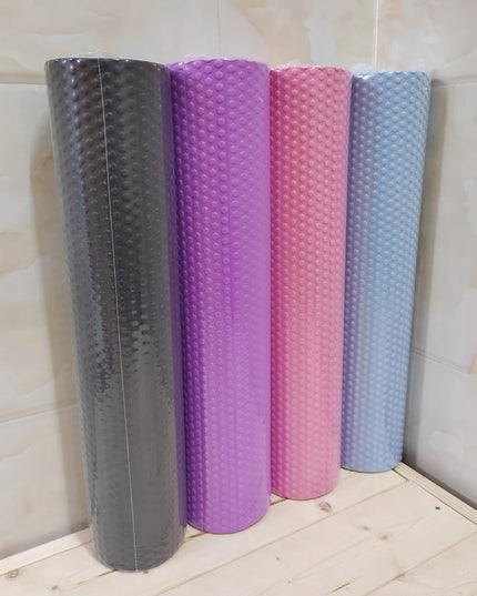 Yoga Roller round Enhanced Home Workouts EVA Foam Cylinder Hexagonal Roller for Pilates Exercise Diameter 9.5Cm Length 45Cm