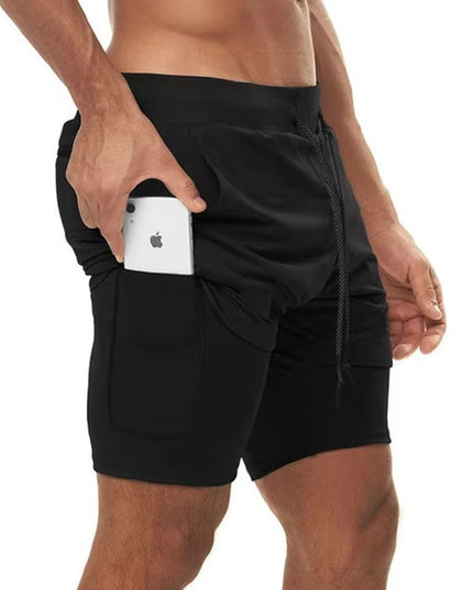 FUSION-shortsit - Mustat treenishortsit miehille