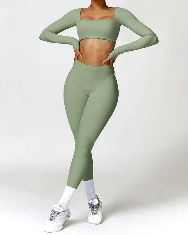 Core Yoga Set - Tights - Grön
