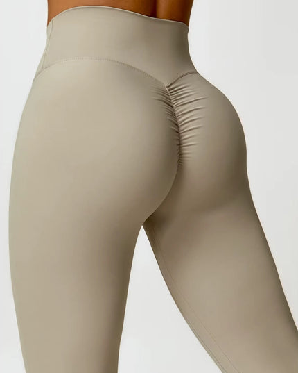 Core High Waist Leggings - Beige