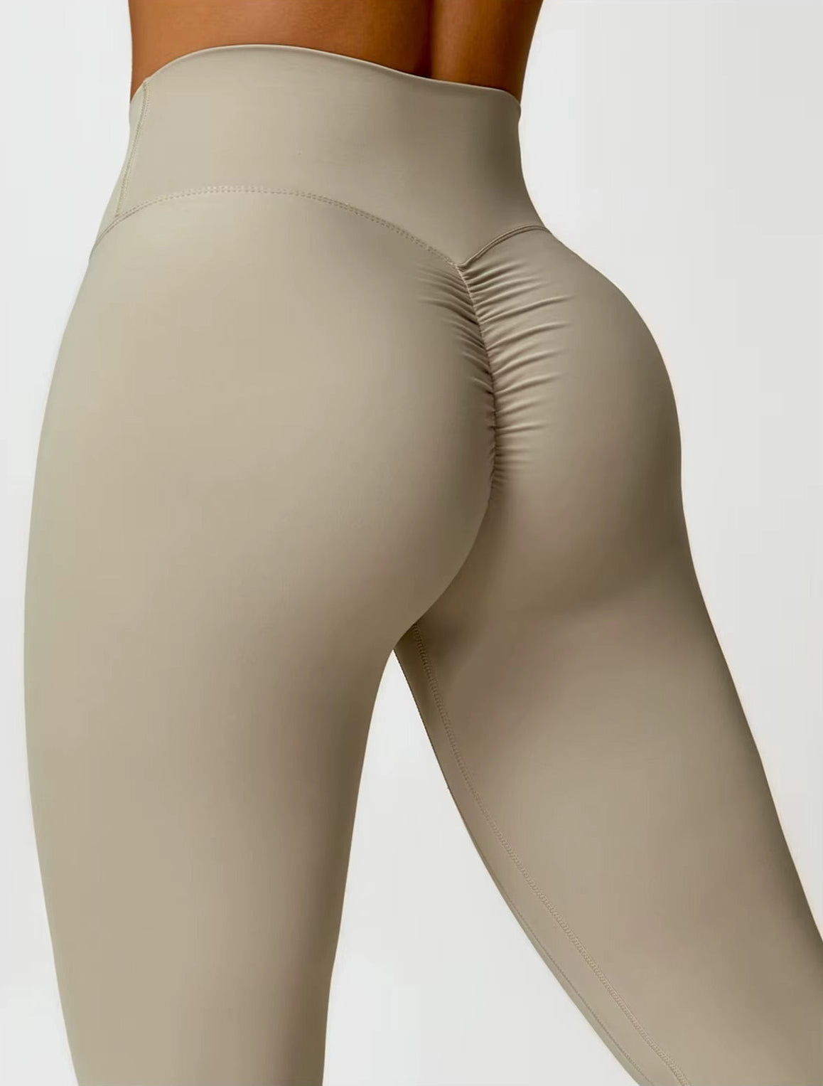 Core High Waist Leggings - Beige