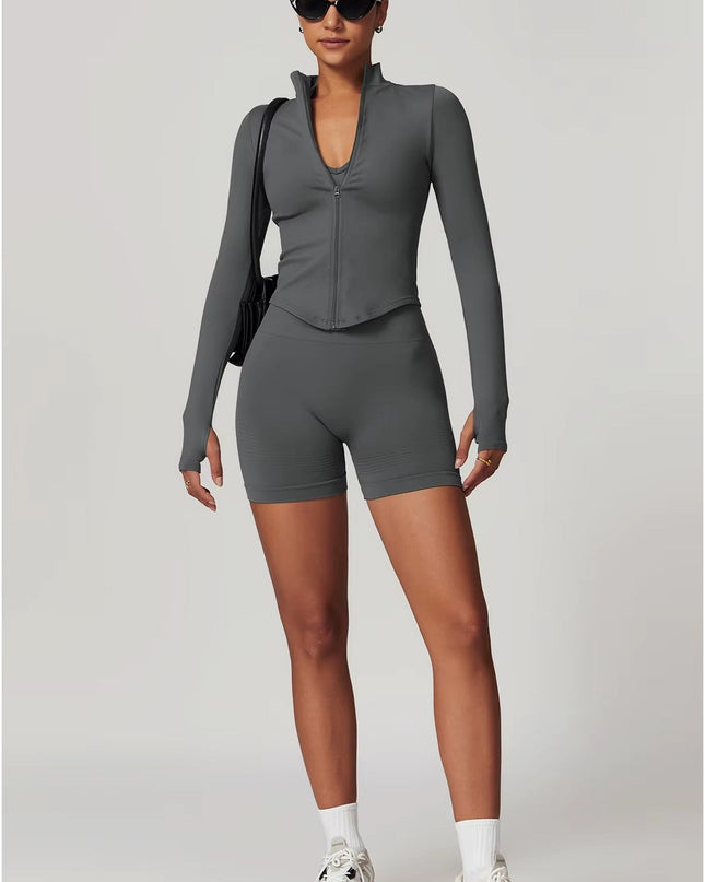 Core Zip Performance Trainingsjacke - Grau