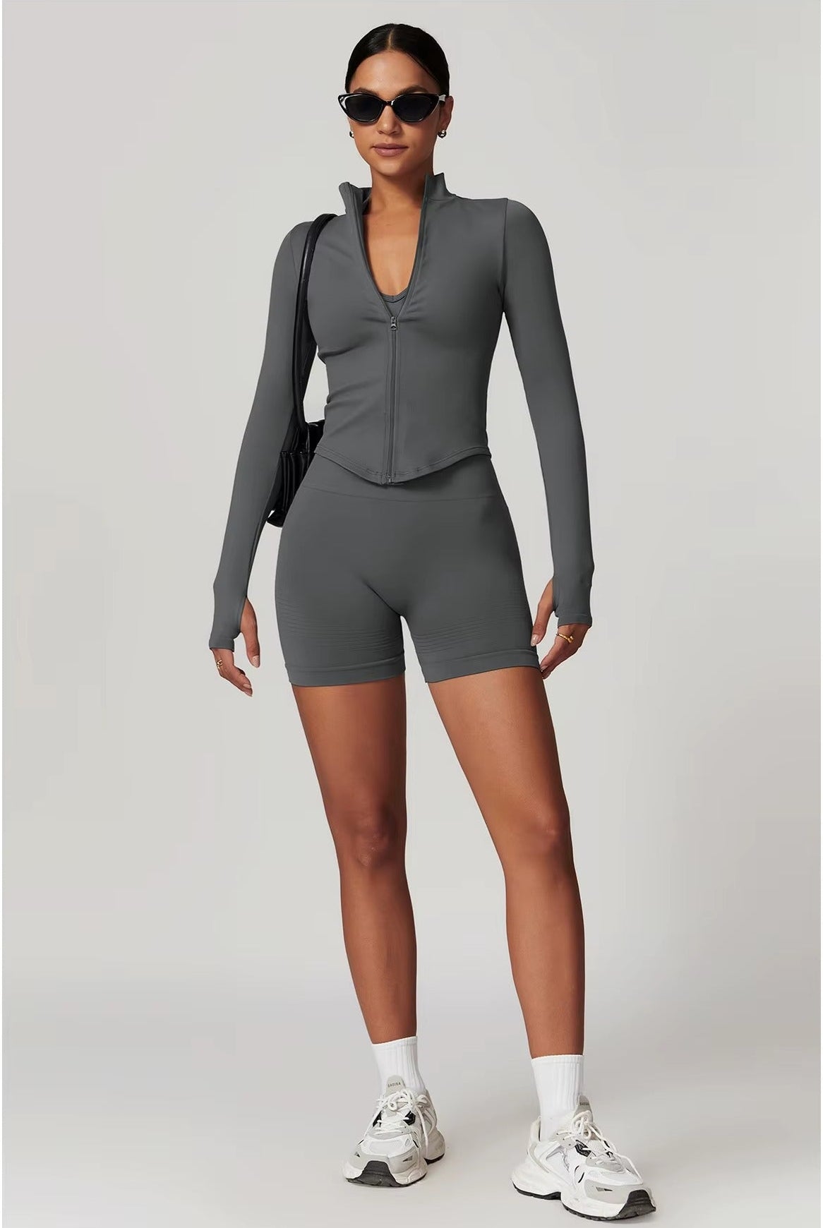 Core Zip Performance Träningsjacka - Grå