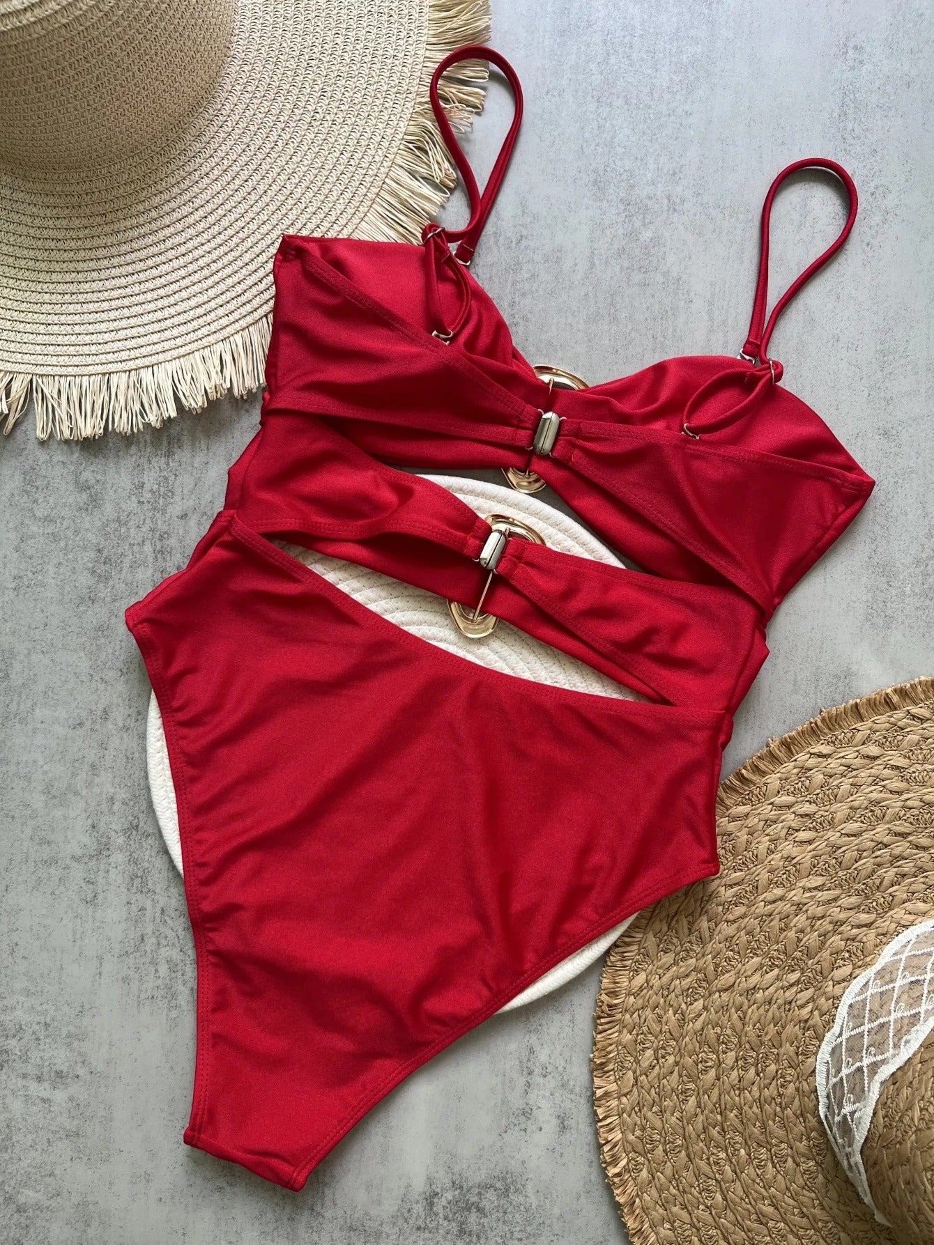 Beach Statement - Cherry Red baddräkt