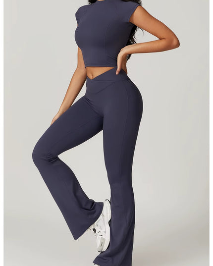 GlowFit Crop Top -setti - Navy