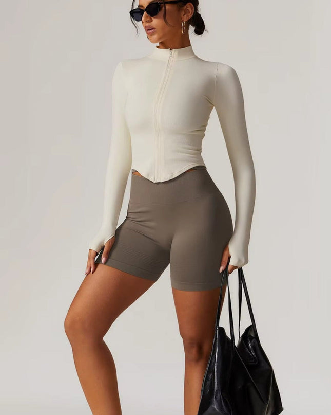 Core Zip Performance Träningsjacka - Ivory Vit