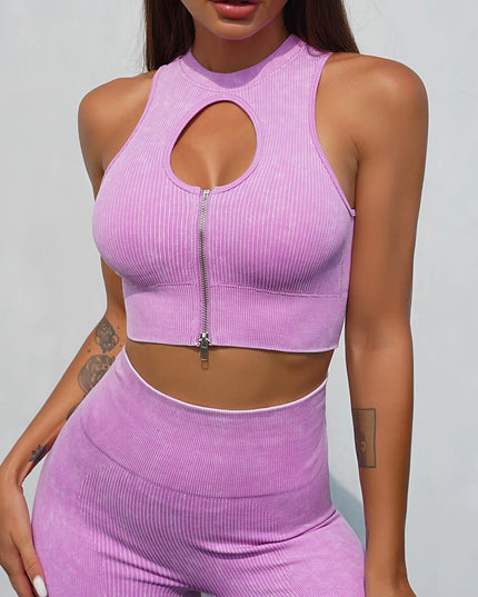 Nova Seamless Yoga Set - Shorts - Fuschia