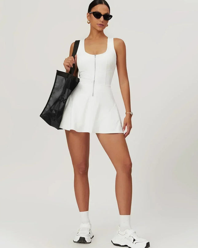 Serve Zip Dress - Vit