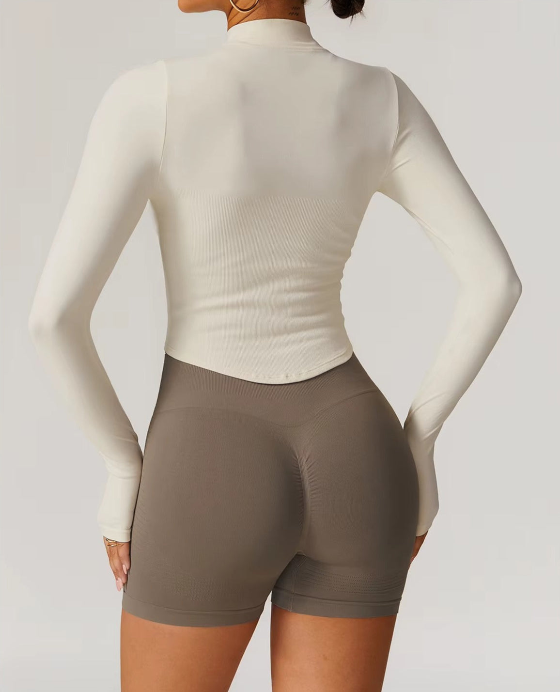 Core Zip Performance Träningsjacka - Ivory Vit