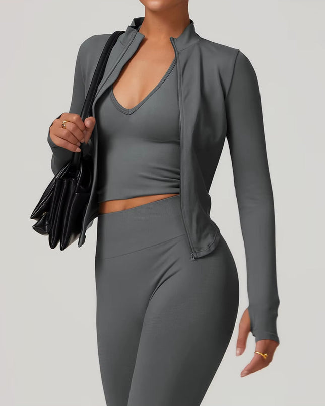 Core Zip Performance Trainingsjacke - Grau