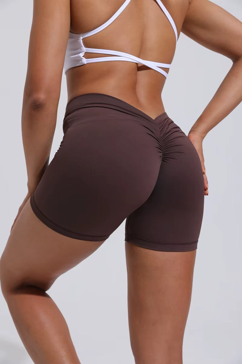Essence V-Back Shorts - Brun