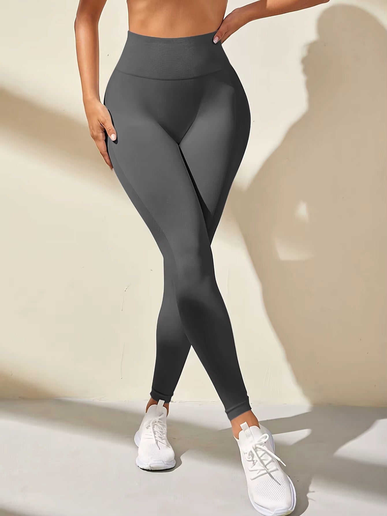 Peach Shaped Leggings - Grå