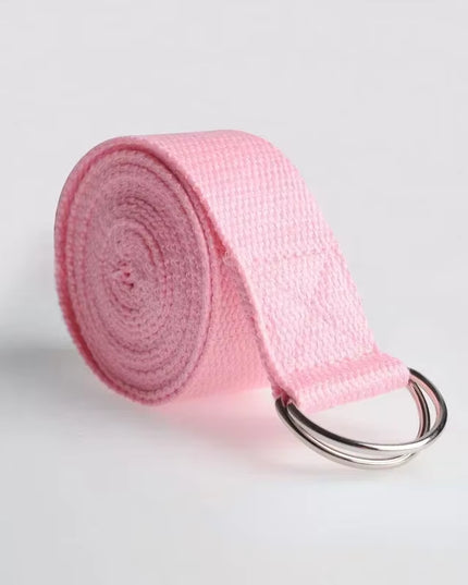 1.8Mx3.8Cm Adjustable D-Ring Buckle Yoga Strap Gives Flexibility for Yoga Stretching Durable Cotton Exercise Straps